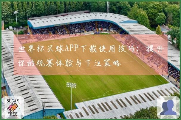 世界杯买球APP下载使用技巧：提升你的观赛体验与下注策略